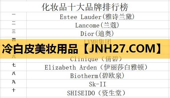 冷白皮美妆用品